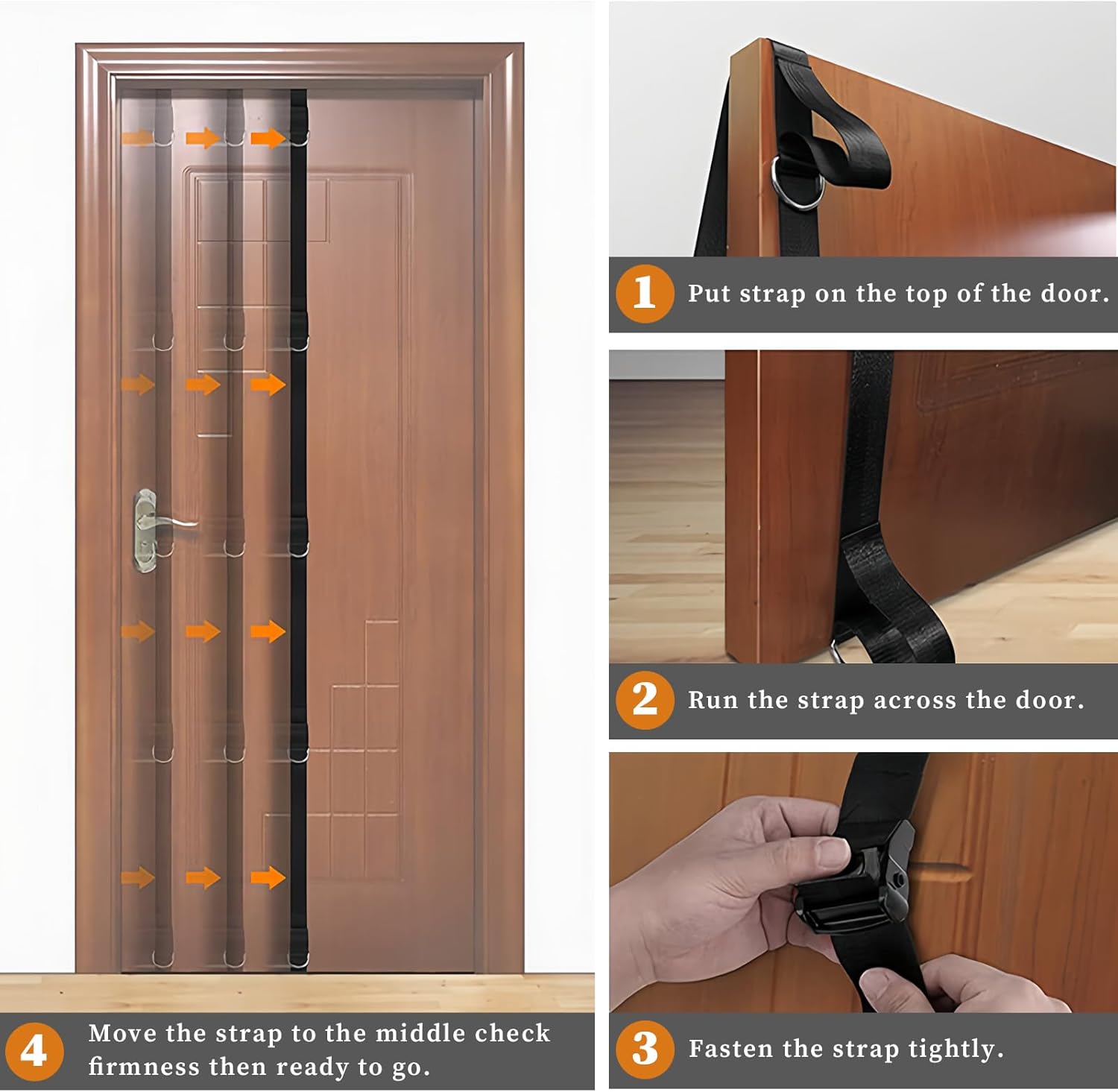 Ancoraggio per la porta con elastici multi-resistenza in uso